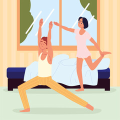 Poster - couple making morning routine