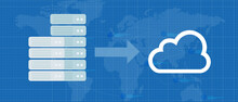 Server Migration To The Cloud Infrastructure Move Data To Internet