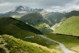 Fototapeta Natura - 
A beautiful landscape photography with Caucasus Mountains in Georgia
