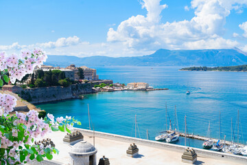 Sticker - View of old town of Kerkyra, Corfu