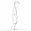 © zolotons - continuous line drawing child boy sketch, vector