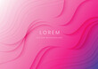 Abstract modern pink gradient fluid shape background with copy space for text.