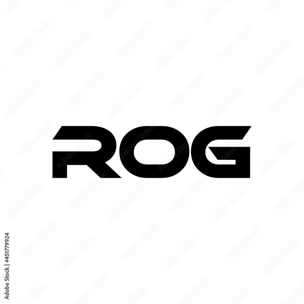 ROG letter logo design with white background in illustrator, vector ...