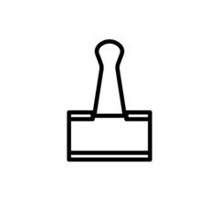 Wall Mural - binder clip icon. isolated on white background. flat design