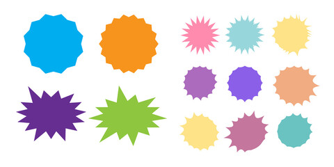 Wall Mural - bursting speech star set. starburst isolated icons set