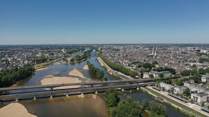 Wall Mural - survol d'Orléans et des bords de Loire