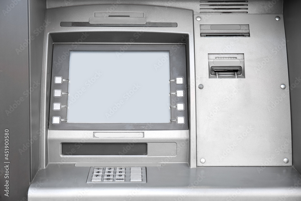 View of modern ATM outdoors