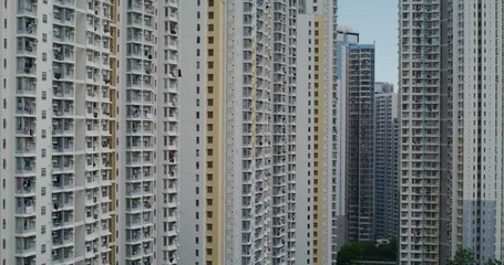 Canvas Print - Timelapse of the apartment building in Hong Kong