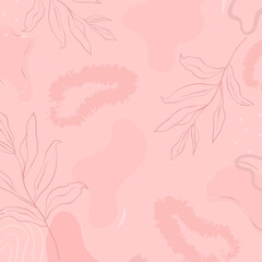 Wall Mural - Pink botanical patterned background vector