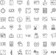 © Abhishek - Outline Commerce and business flat icon collection set