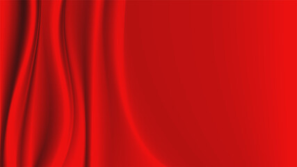 Abstract vector background luxury red cloth or liquid wave Abstract or white fabric texture background. Rippled wavy milk. Beautiful background. Shiny silk fabric. Cloth soft wave. Creases of satin