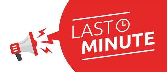 Aufkleber - Last minute banner. Promotion sign