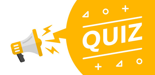 Poster - Quiz vector illustration. Speech sign with Quiz text.