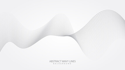 Abstract elegant white background with flowing line waves