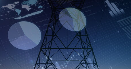 Poster - Graphs and statistics on transmission towers 4k