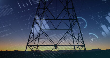 Poster - Graphs and statistics on transmission towers 4k