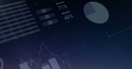 Poster - Graphs and statistics with transmission towers 4k