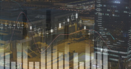Poster - Graphs and city view 4k