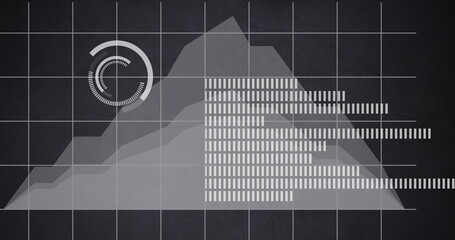 Poster - Financial trend in a stacked area chart 4k