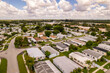 Aerial photo of mobile homes in a neighborhood