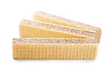 Poster - Sweet wafer sticks isolated on white background