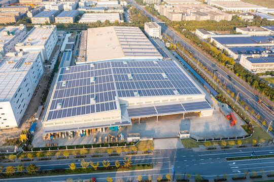 solar power station in factory