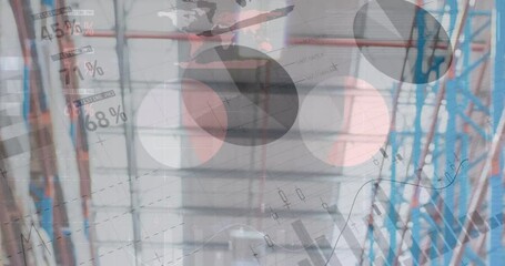 Poster - Animation of data processing over empty warehouse