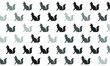 © Vectoro - Black and White Fox Seamless Pattern Background