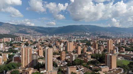 Wall Mural - Panoramica occidente city of medellin, aerial photography with drone