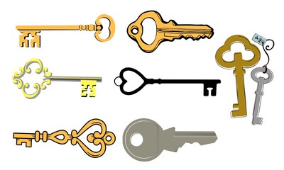 set of old keys