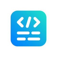 Fototapete - Code icon. Coding symbol vector illustration