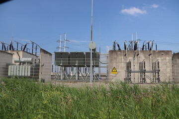 Wall Mural - High-Voltage power and distribution site in Bleiswijk of Tennet