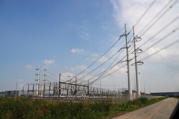 Wall Mural - High-Voltage power and distribution site in Bleiswijk of Tennet