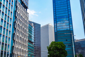 Poster - 大阪の高層ビル 都市風景