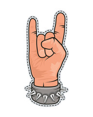 Poster - rock and roll hand patch