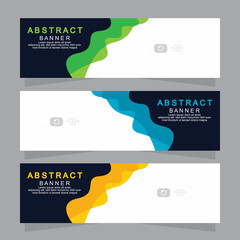  Vector abstract design web banner template. Web Design Elements - Header Design. Abstract geometric web banner template on grey background.Modern banner.