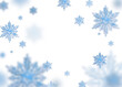 © Александра Алероева - Abstract background with blue snowflakes on a white background. Christmas background.