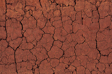 background of cracked red earth. texture of dessert, global warming and climate change concept