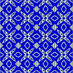 metal pattern on a blue background. 