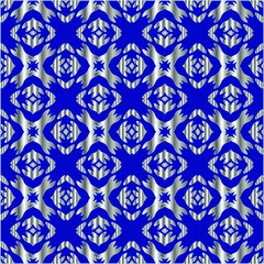 metal pattern on a blue background. 