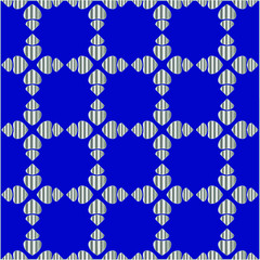  metal pattern on a blue background. 