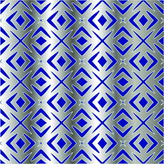  metal pattern on a blue background. 