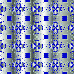  metal pattern on a blue background. 