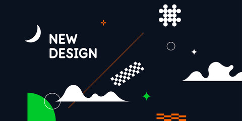 Poster - trendy abstract background. composition forms. modern vector illustration
