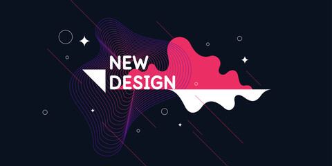 Poster - trendy abstract background. composition forms. modern vector illustration