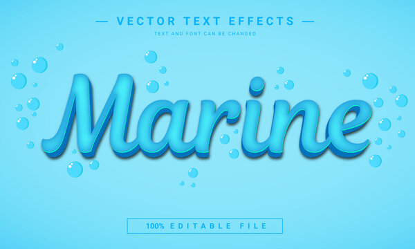 Marin text effect - 100% editable eps file