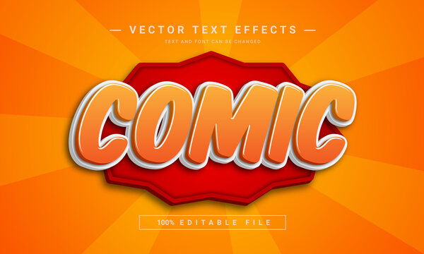 comic text effect - 100% editable eps file