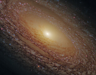 Bright spiral galaxy taken by Large telescope.