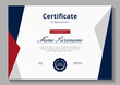 © Nurjen - red and blue minimalist certificate design template