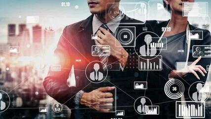 Poster - conceptual business dashboard for financial data analysis . 3d render computer graphic .